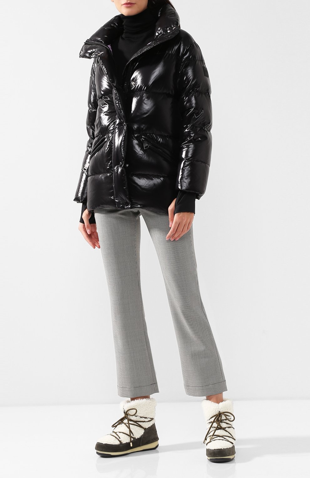 Замшевые ботинки yves salomon x moon boot с отделкой из овчины YVES SALOMON, арт. 9WAC167XXMRMX, фото 2