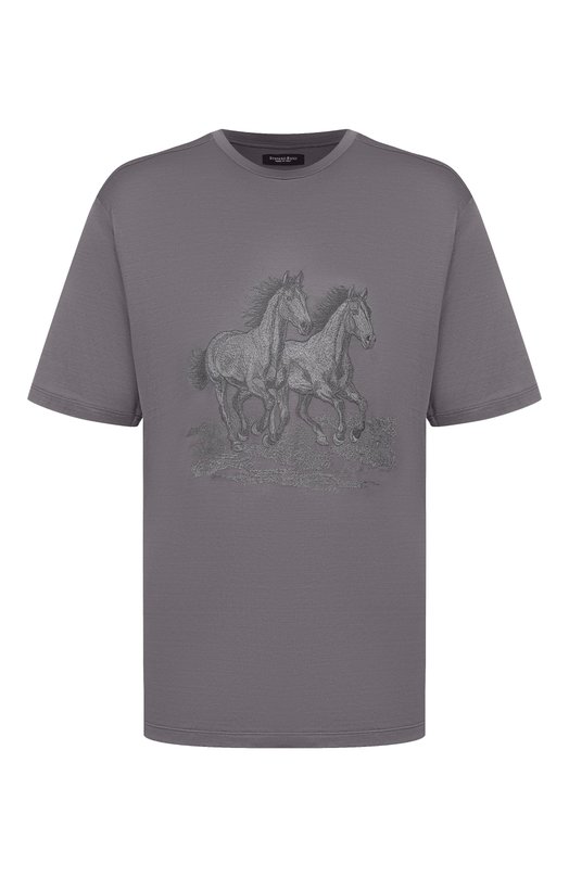 Хлопковая футболка Stefano Ricci MNH6205360/TE001 Серый MNH6205360/TE001