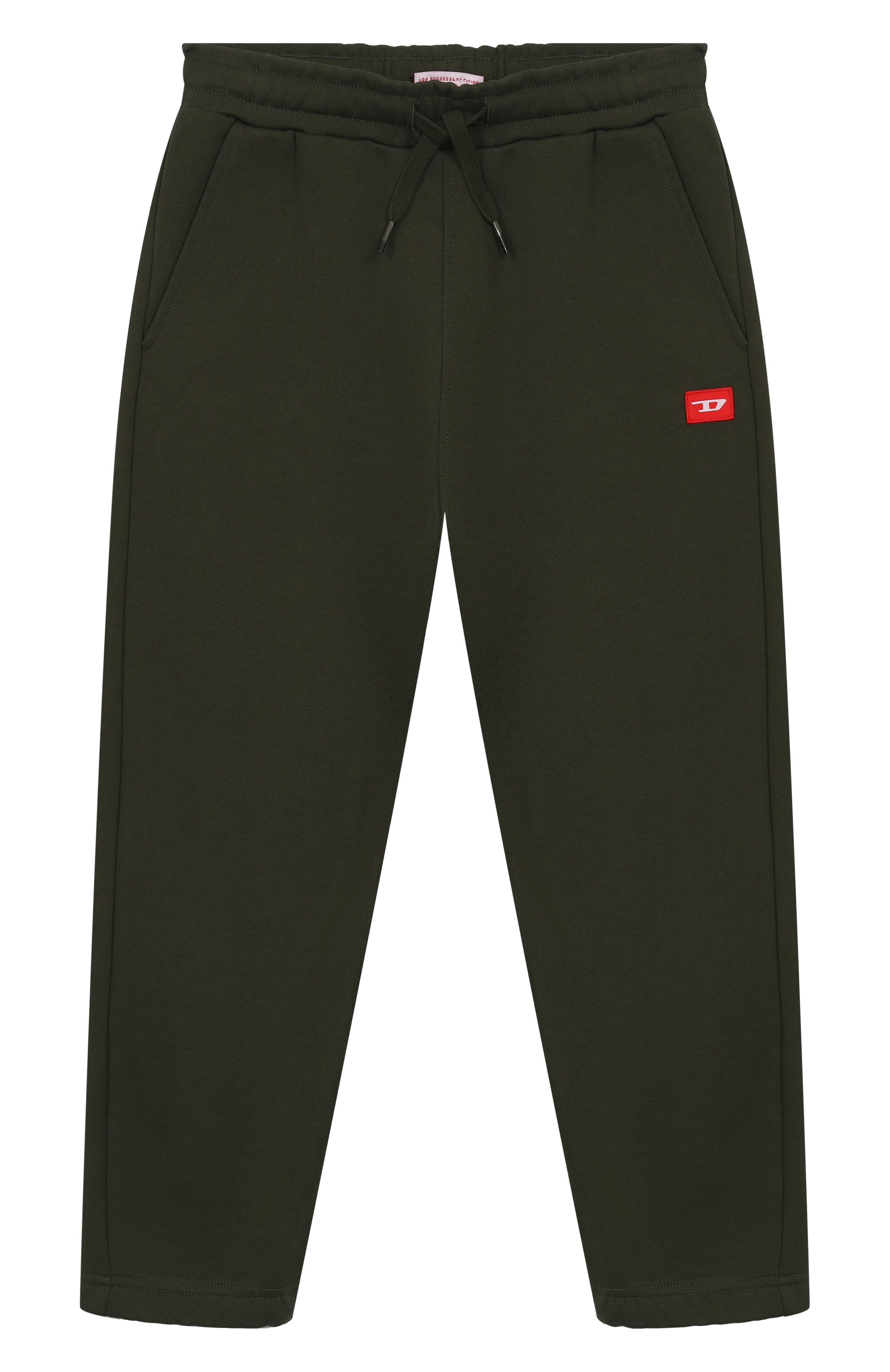 Хлопковые джоггеры DIESEL хаки цвета по цене 9680 руб., арт. J02461/0GEAD, фото 1 Хлопковые джоггеры DIESEL, арт. J02461/0GEAD, фото 1