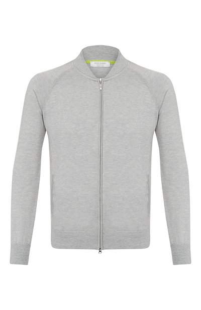 Кардиган из смеси хлопка и кашемира GRAN SASSO серого цвета по цене 47350 руб., арт. 57101/23212, фото 1 Кардиган из смеси хлопка и кашемира GRAN SASSO, арт. 57101/23212, фото 1