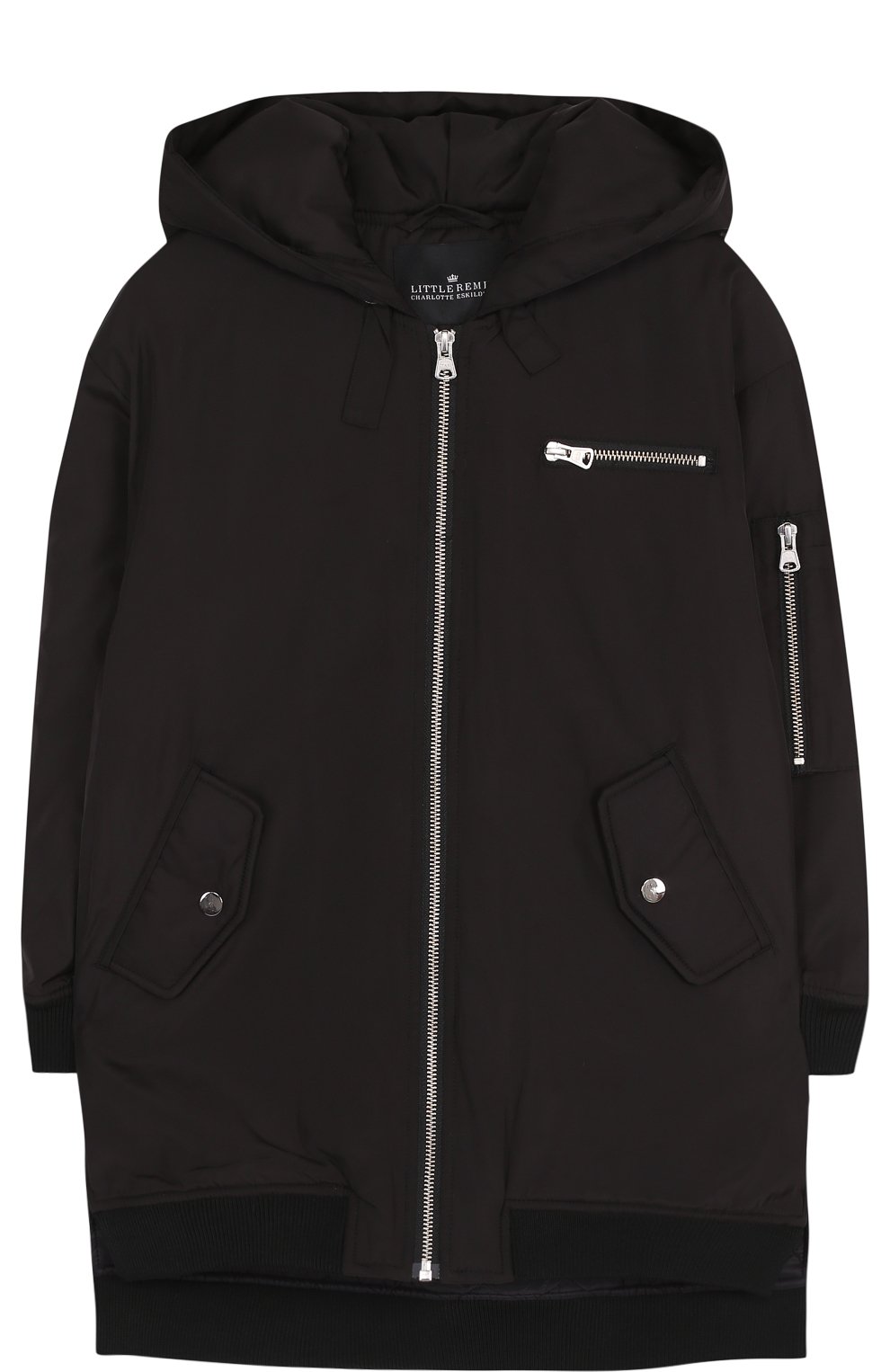 Удлиненная куртка на молнии с капюшоном DESIGNERS, REMIX GIRLS, арт. 13869, фото 1