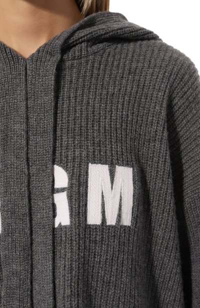 Худи из шерсти и кашемира MSGM, арт. 3541MDM201/237787, фото 5