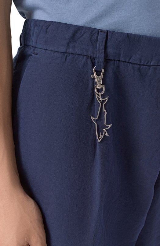 Шорты из хлопка и льна Paul&Shark 25414034 Синий  25414034 Фото 5