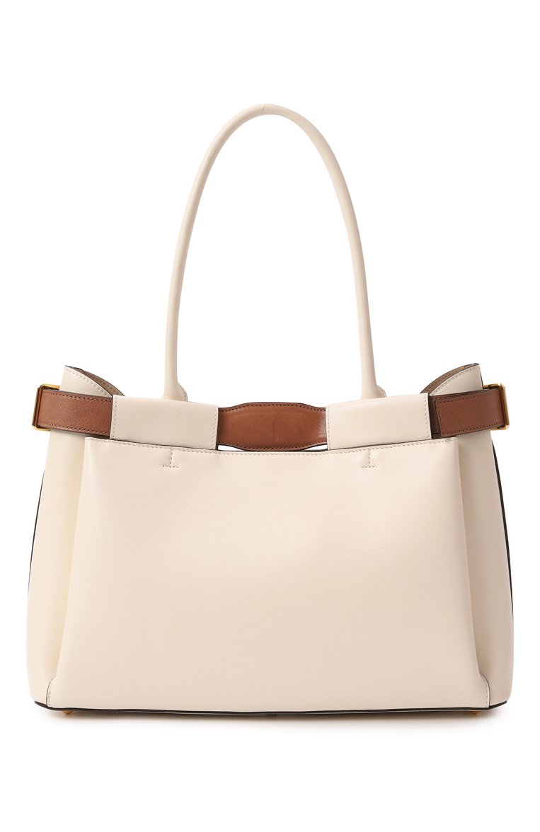 Женская сумка iris large FURLA крем�ового цвета, арт. WB01462/BX3197 | Фото 6 (Драгоценные камни: Проставлено; Материал сплава: Проставлено; Размер: large; Материал: Натуральная кожа)