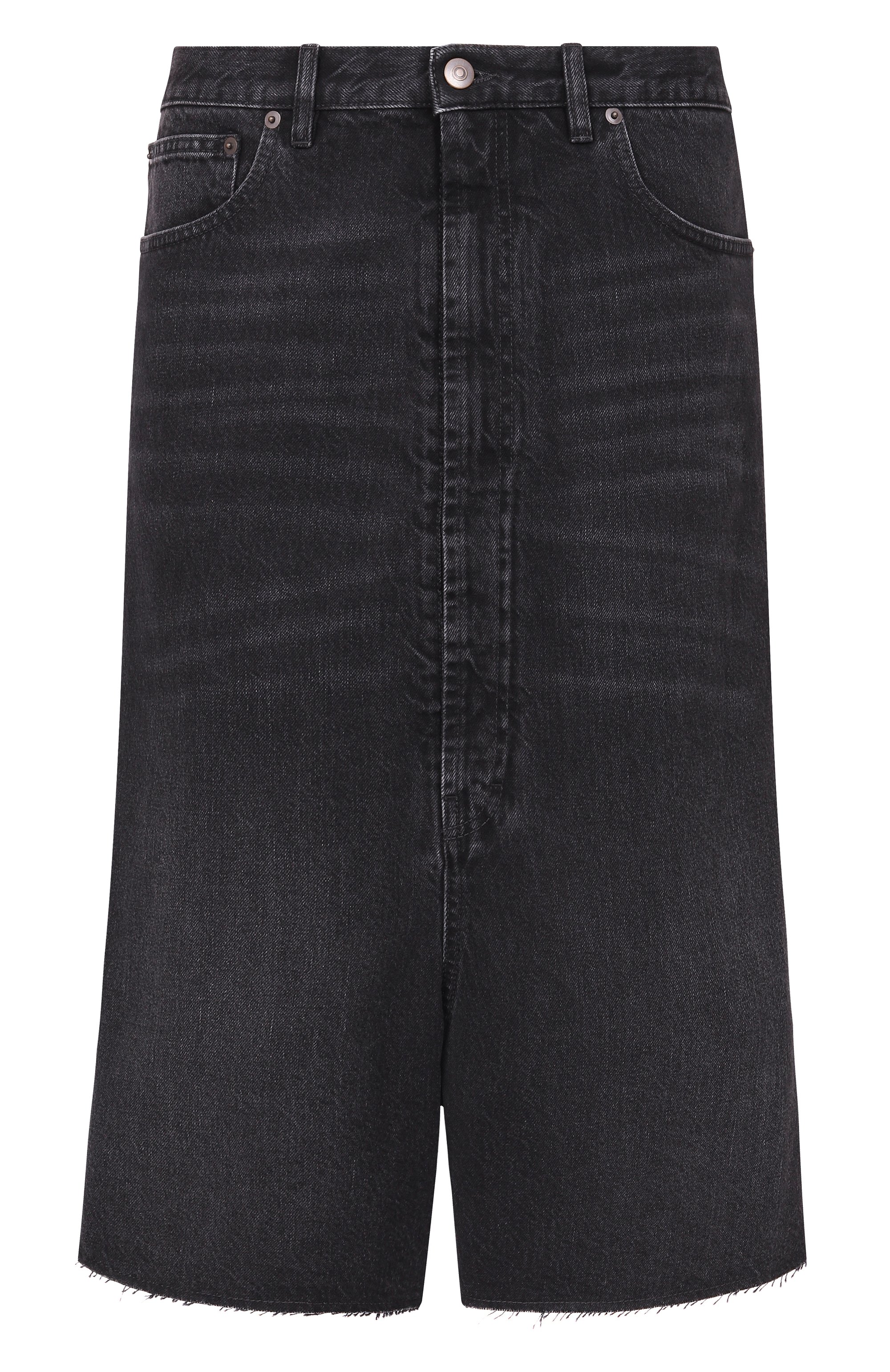 Джинсовые шорты MAISON MARGIELA темно-серого цвета по цене 95700 руб., арт. S67MU0065/M30067, фото 1 Джинсовые шорты MAISON MARGIELA, арт. S67MU0065/M30067, фото 1