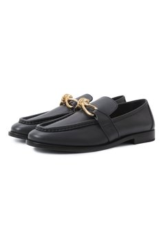 Мужские кожаные лоферы astaire BOTTEGA VENETA темно-синего цвета, арт. 796447 V4R30 | Фото 1 (Нос: Не проставлено; Материал сплава: Проставлено; Материал внешний: Натуральная кожа; Стили: Кэжуэл)
