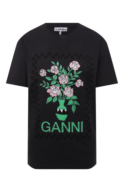 Женская хлопковая футболка GANNI, арт. T2800