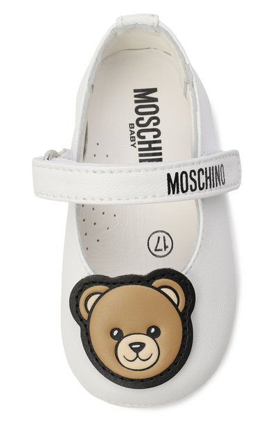 Кожаные пинетки MOSCHINO, арт. 82885/VAR3, фото 4