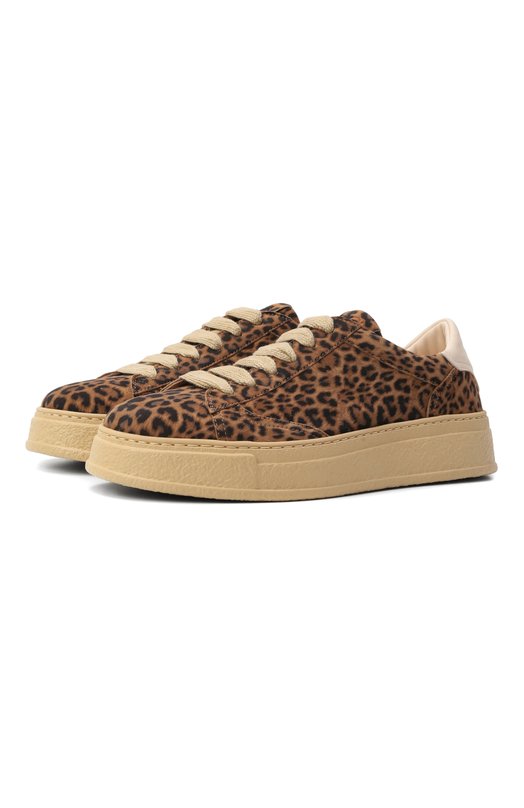 Замшевые кеды Giuly Lace Up AGL D946001PG/KA236 Леопардовый D946001PG/KA236