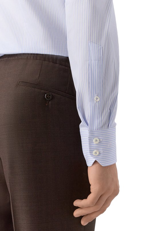 Хлопковая сорочка Van Laack VL-RIVARA-FYSF/151967 Голубой  VL-RIVARA-FYSF/151967 Фото 5