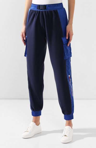 Джоггеры TOMMY SPORT синего цвета по цене 8990 руб., арт. S10S100326, фото 3 Джоггеры TOMMY SPORT, арт. S10S100326, фото 3