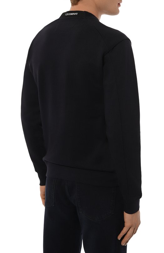 Хлопковый свитшот C.P. Company 17CMSS023A005086W Синий  17CMSS023A005086W Фото 4