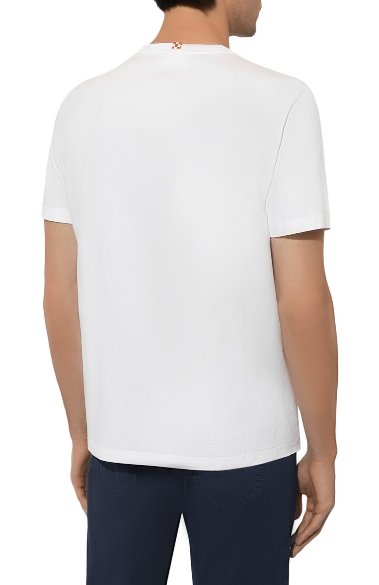 Мужская хлопковая футболка MC2 SAINT BARTH белого цвета, арт. STBM TSHIRT MAN/TSHM001/02203B | Фото 4 (Материал внешний: Хлопок; Длина (для топов): Стандартные; Рукава: Короткие; Кросс-КТ: Пляж, Джерси; Принт: С принтом; Стили: Спорт-шик; Мужское Кросс-КТ: Футболка-одежда; Автоматизация состава: Проставлено; Автоматизация ТО: Проставлено; Детали: Без декора)