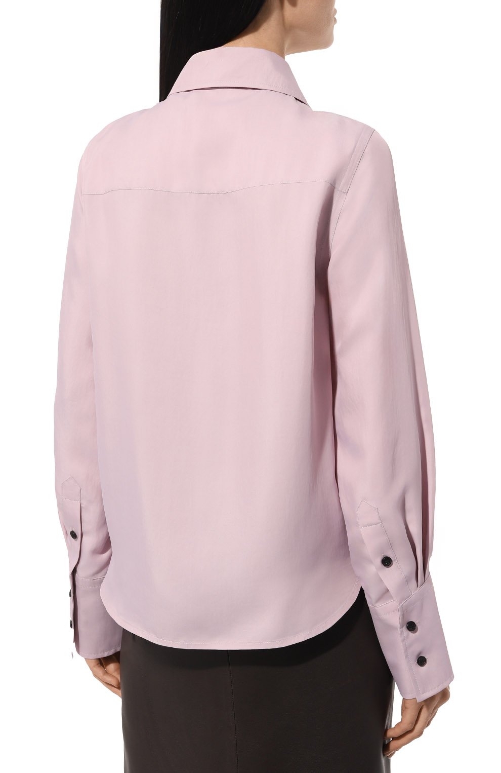 Рубашка из вискозы и шелка CO розового цвета по цене 87850 руб., арт. 1001DVST, фото 4 Рубашка из вискозы и шелка CO, арт. 1001DVST, фото 4