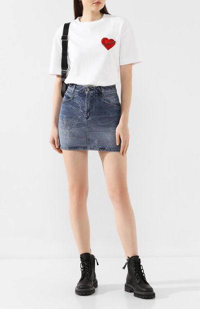 Хлопковая футболка PALM ANGELS, арт. PMAA001F194130040188/W, фото 2