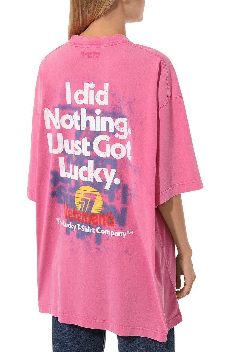 Хлопковая футболка VETEMENTS, арт. UE54TR390H, фото 4