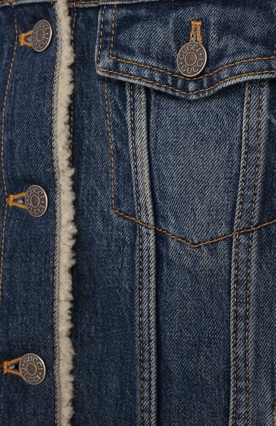 Джинсовая куртка с вышивкой и декоративной отделкой GUCCI, арт. 519727/XRB26, фото 3