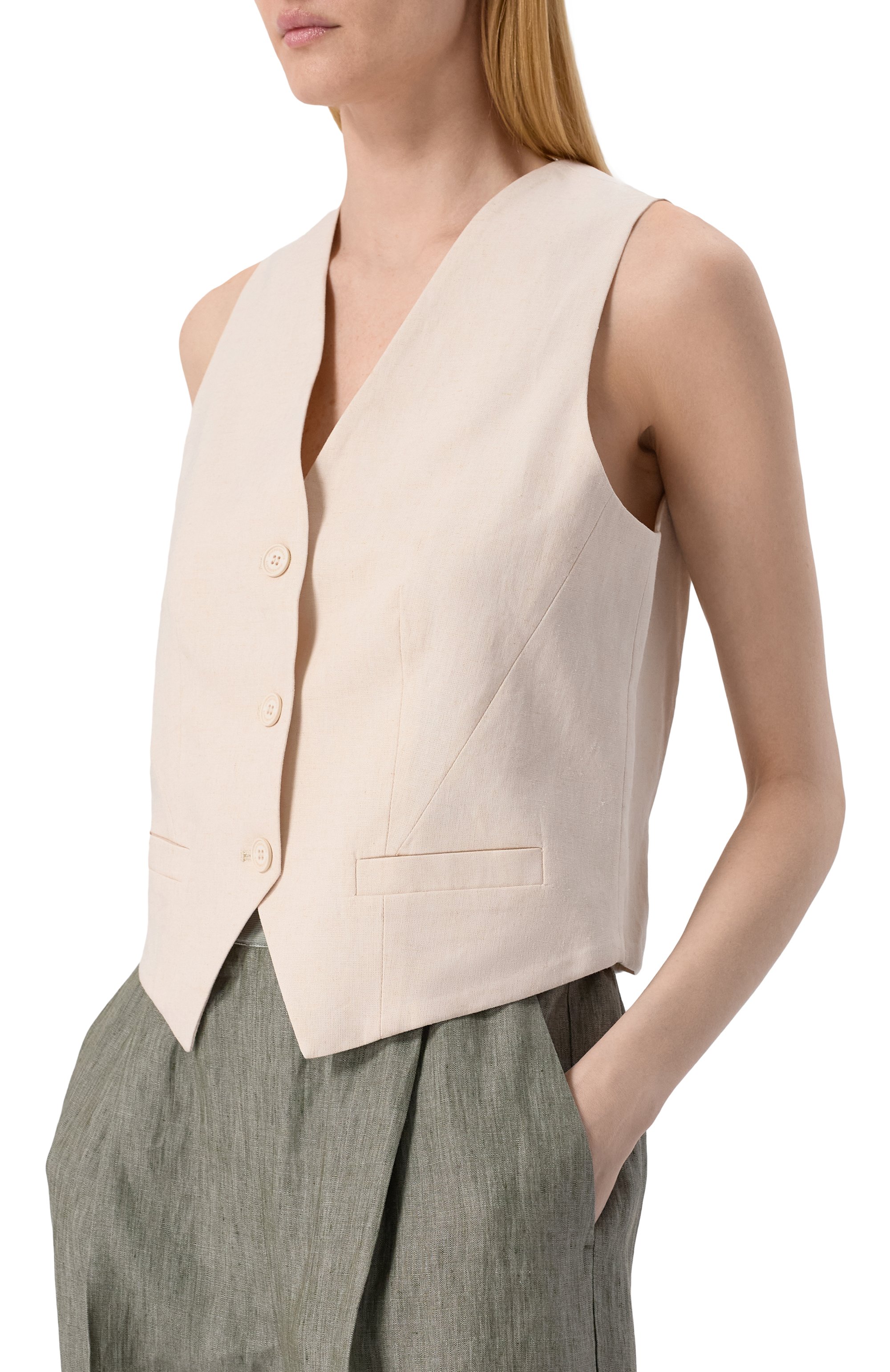 Жилет изо льна и вискозы HINNOMINATE, арт. HMABW01842, фото 3