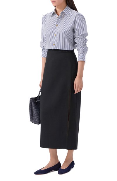 Замшевые балетки amelia GIANVITO ROSSI темно-синего цвета по цене 89950 руб., арт. G22334.10RIC.CAMDENI, фото 3 Замшевые балетки amelia GIANVITO ROSSI, арт. G22334.10RIC.CAMDENI, фото 3