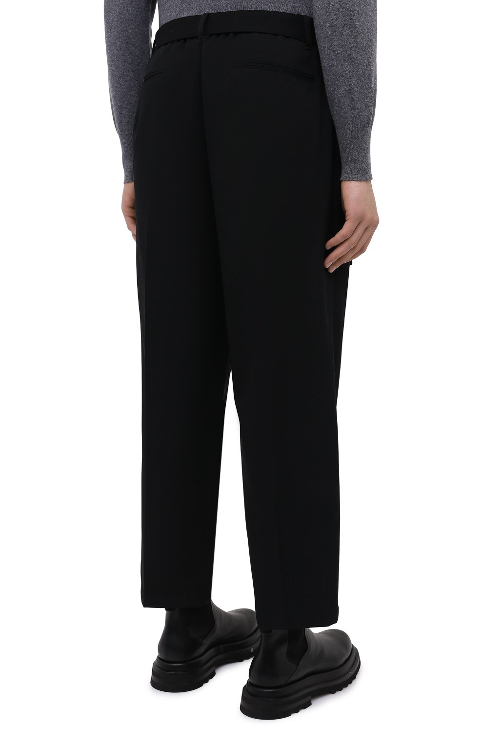 Шерстяные брюки KAZUYUKI KUMAGAI черного цвета по цене 53450 руб., арт. AP12-208, фото 4 Шерстяные брюки KAZUYUKI KUMAGAI, арт. AP12-208, фото 4