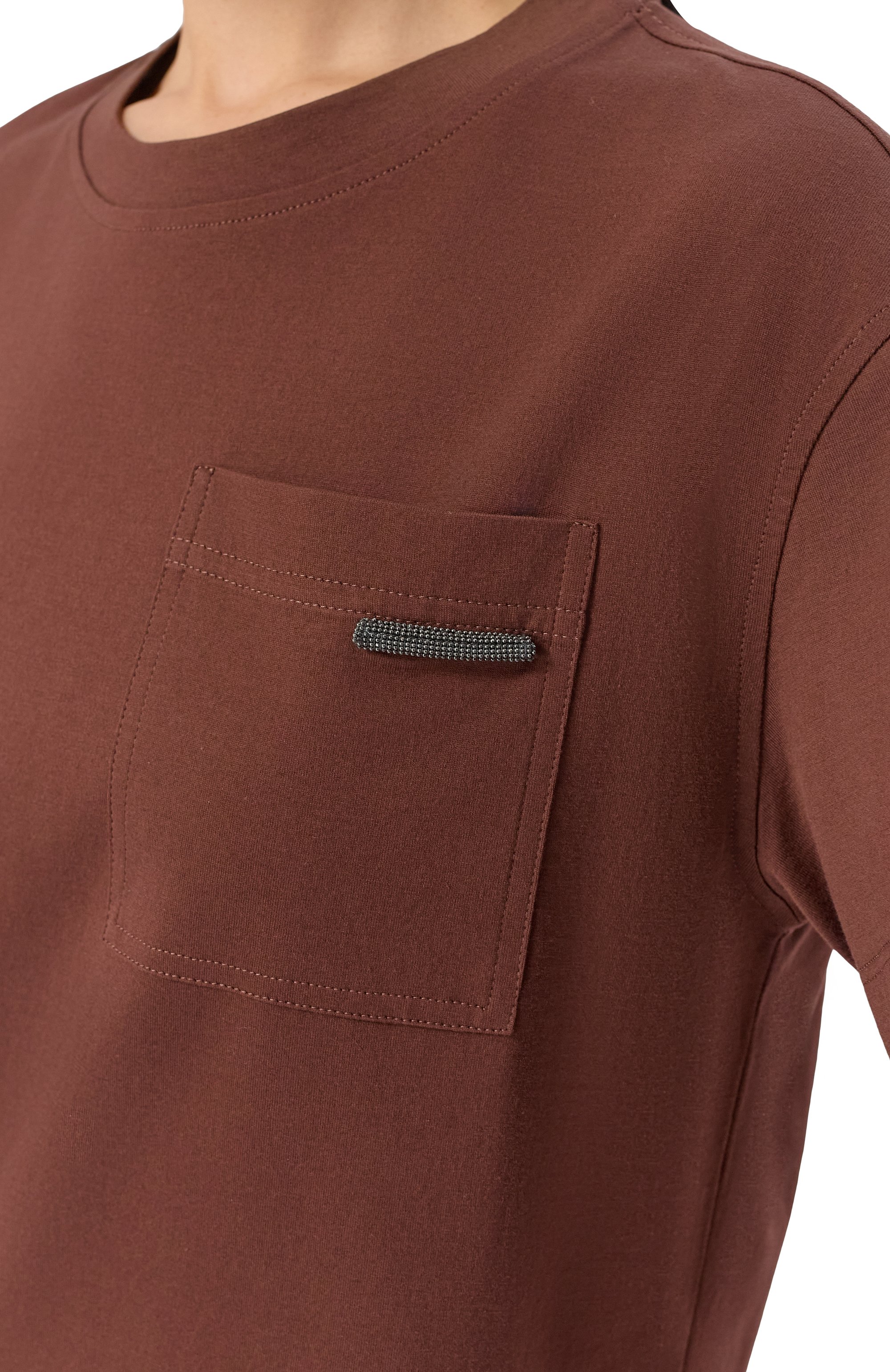 Хлопковая футболка BRUNELLO CUCINELLI, арт. MPT81EC710, фото 5