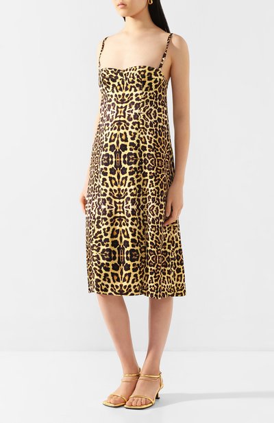Платье из вискозы DRIES VAN NOTEN леопардового цвета по цене 78200 руб., арт. 201-11057-9162, фото 3 Платье из вискозы DRIES VAN NOTEN, арт. 201-11057-9162, фото 3
