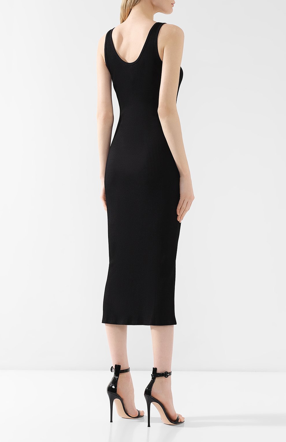Платье из смеси хлопка и вискозы BALMAIN, арт. RF16408/C067, фото 4