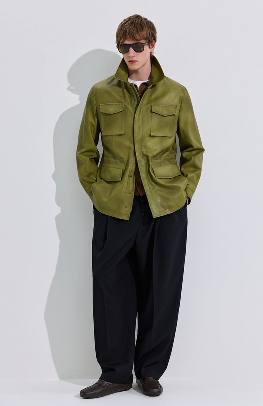 Кардиган из хлопка и шелка Kiton UMM0780 Коричневый  UMM0780 Фото 6