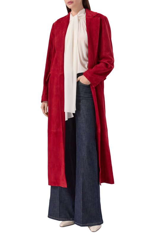 Замшевый плащ Jacob Lee WLC20122AW25NR Красный  WLC20122AW25NR Фото 2