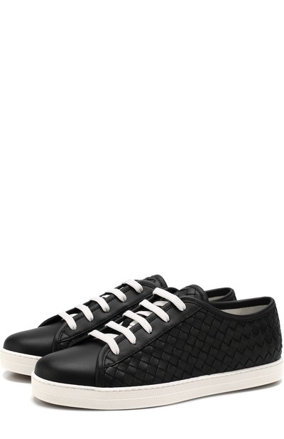 Кожаные кеды с плетением intrecciato BOTTEGA VENETA, арт. 522401/VT041, фото 1