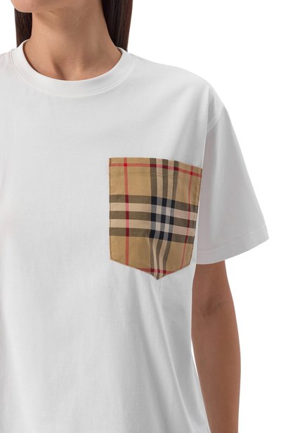 Хлопковая футболка BURBERRY, арт. 8103971, фото 5