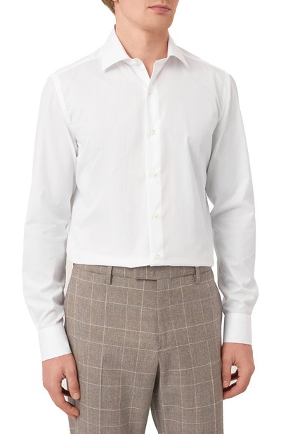 Хлопковая сорочка LUIGI BORRELLI белого цвета по цене 45650 руб., арт. PS30057, фото 3 Хлопковая сорочка LUIGI BORRELLI, арт. PS30057, фото 3