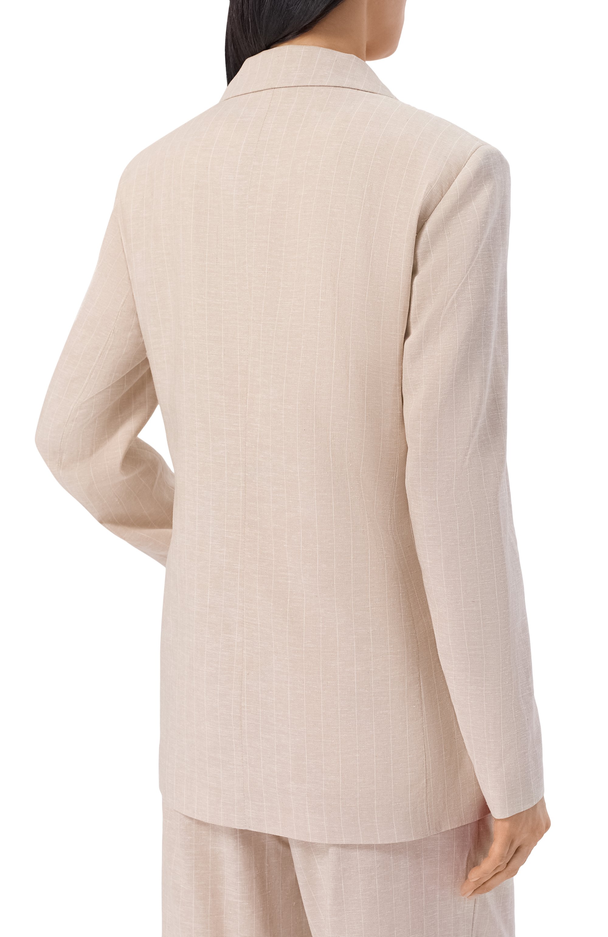 Жакет из вискозы и льна PIETRO BRUNELLI бежевого цвета по цене 39950 руб., арт. CB0170/LICUBA, фото 4 Жакет из вискозы и льна PIETRO BRUNELLI, арт. CB0170/LICUBA, фото 4