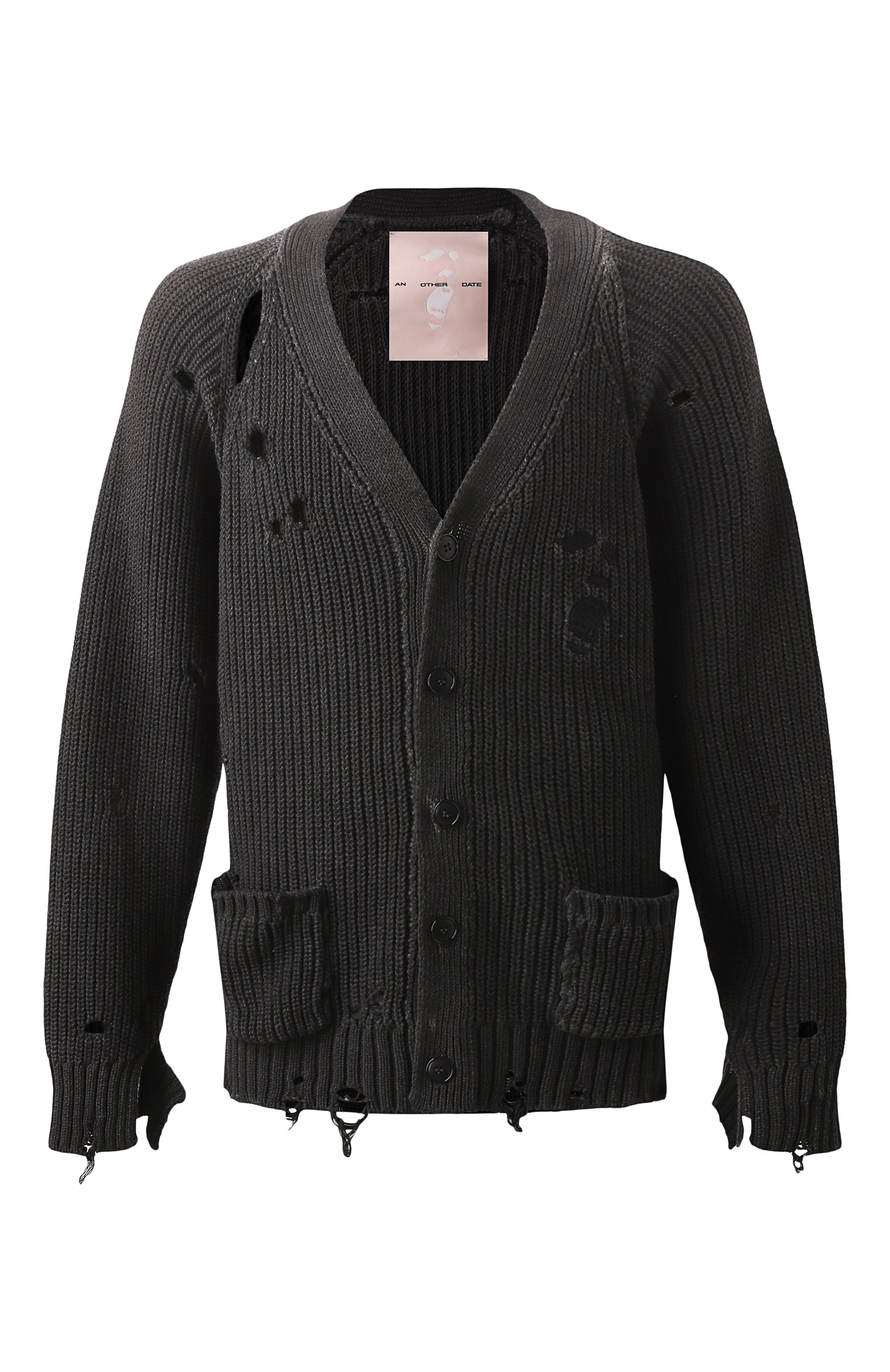 Хлопковый кардиган AN OTHER DATE черного цвета по цене 41950 руб., арт. S25MA0DCA198, фото 1 Хлопковый кардиган AN OTHER DATE, арт. S25MA0DCA198, фото 1