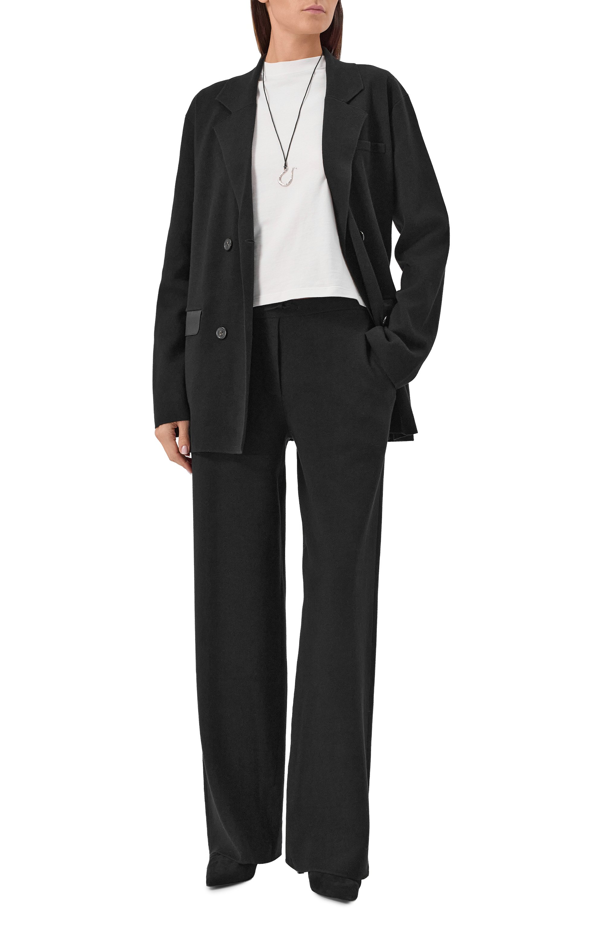 Жакет из шерсти и хлопка 12 STOREEZ черного цвета по цене 32000 руб., арт. 134006, фото 2 Жакет из шерсти и хлопка 12 STOREEZ, арт. 134006, фото 2