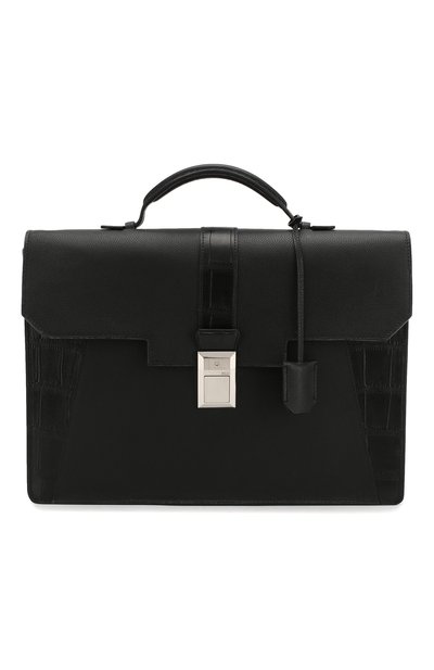 Портфель из кожи крокодила ZILLI, арт. MJL-0BB08-A0490/0001/CPOR, фото 1