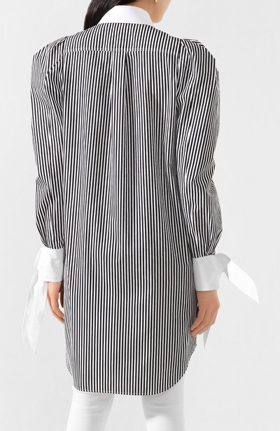 Хлопковая рубашка BURBERRY черно-белого цвета по цене 176500 руб., арт. 4564367, фото 4 Хлопковая рубашка BURBERRY, арт. 4564367, фото 4