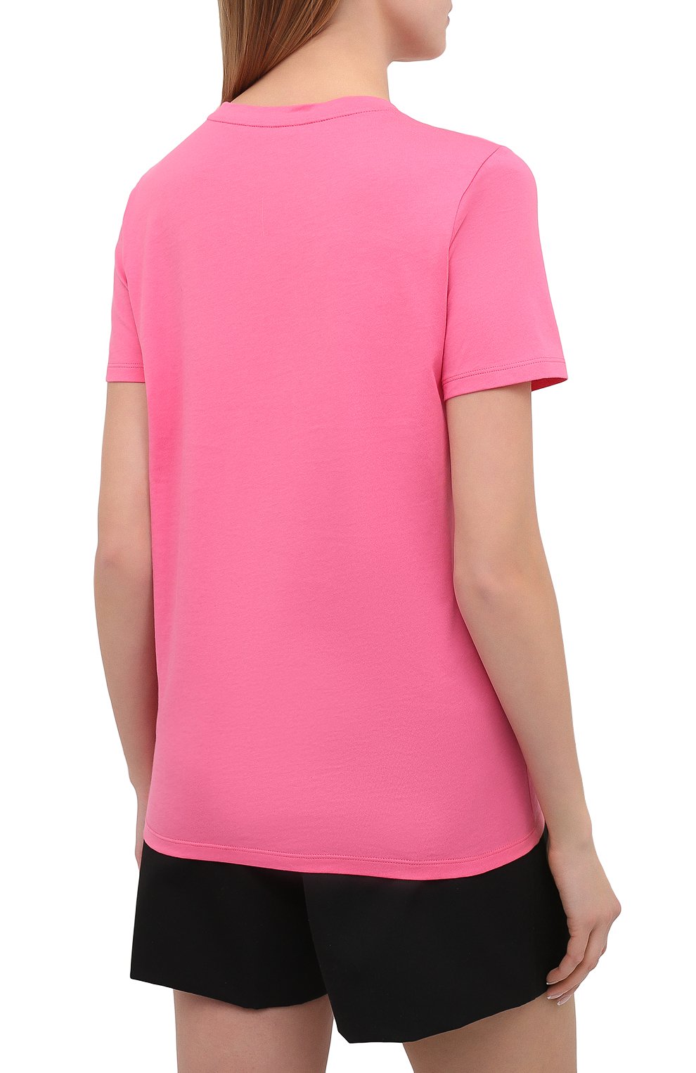 Хлопковая футболка BALMAIN розового цвета по цене 29950 руб., арт. VF11350/B019, фото 4 Хлопковая футболка BALMAIN, арт. VF11350/B019, фото 4