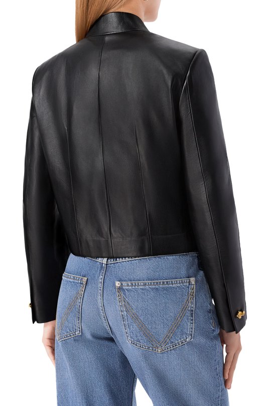 Кожаный жакет Bottega Veneta 843999/V5BX0 Чёрный  843999/V5BX0 Фото 4