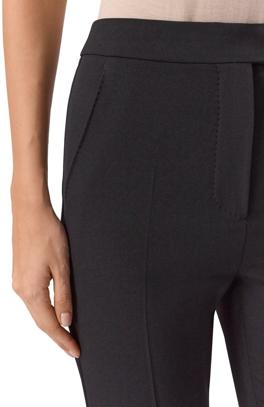 Шерстяные брюки Max Mara SUVI Чёрный  SUVI Фото 5