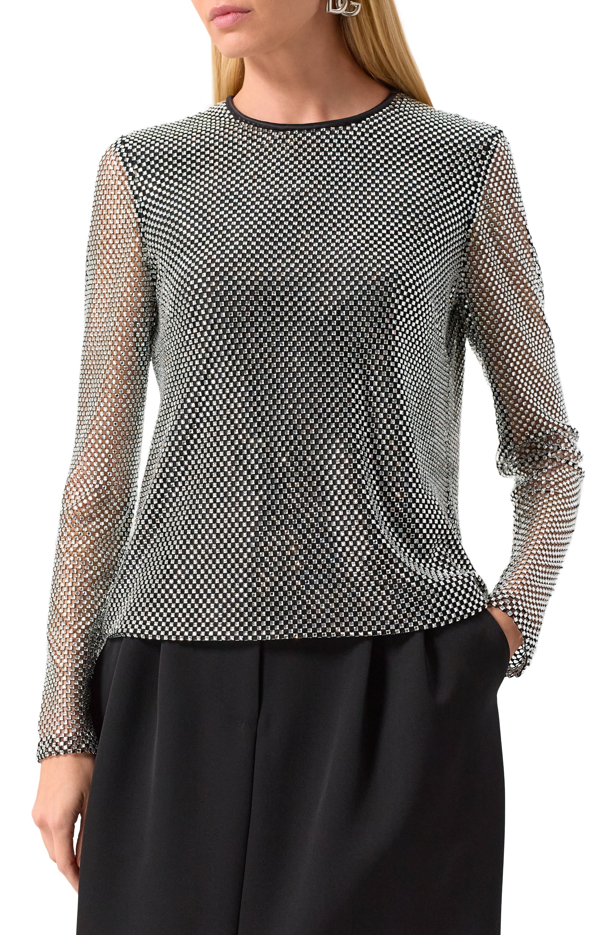 Топ с отделкой стразами DOLCE & GABBANA, арт. F7AJ2T/HLSA0, фото 3