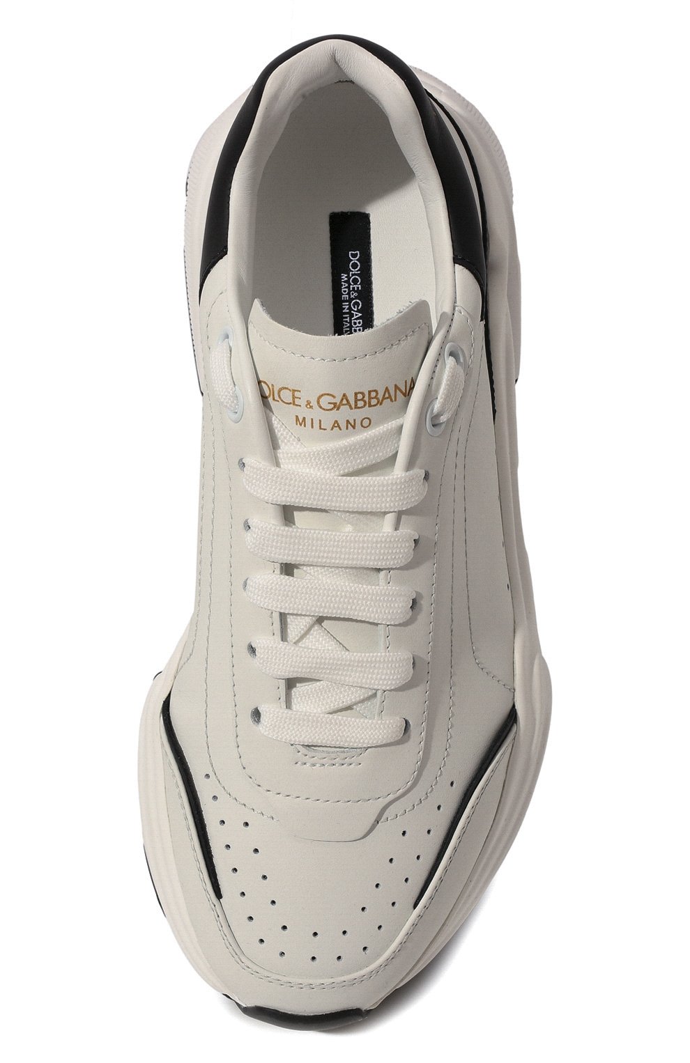 Кожаные кроссовки daymaster DOLCE & GABBANA белого цвета по цене 58400 руб., арт. CK1791/AX589, фото 6 Кожаные кроссовки daymaster DOLCE & GABBANA, арт. CK1791/AX589, фото 6