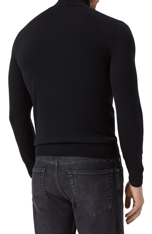 Шерстяная водолазка Canali C0002/MK01149 Чёрный  C0002/MK01149 Фото 4