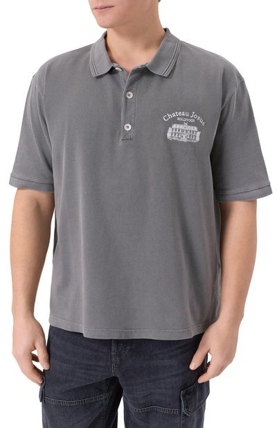 Хлопковое поло GALLERY DEPT. серого цвета по цене 77350 руб., арт. PP-60069_001, фото 3 Хлопковое поло GALLERY DEPT., арт. PP-60069_001, фото 3