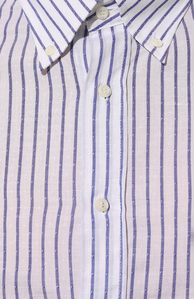Рубашка из хлопка и льна BRUNELLO CUCINELLI, арт. MM6461716, фото 5