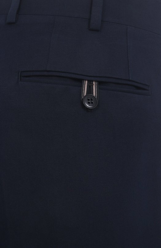 Брюки изо льна и хлопка Brioni RPC20M-PA106 Синий  RPC20M-PA106 Фото 6