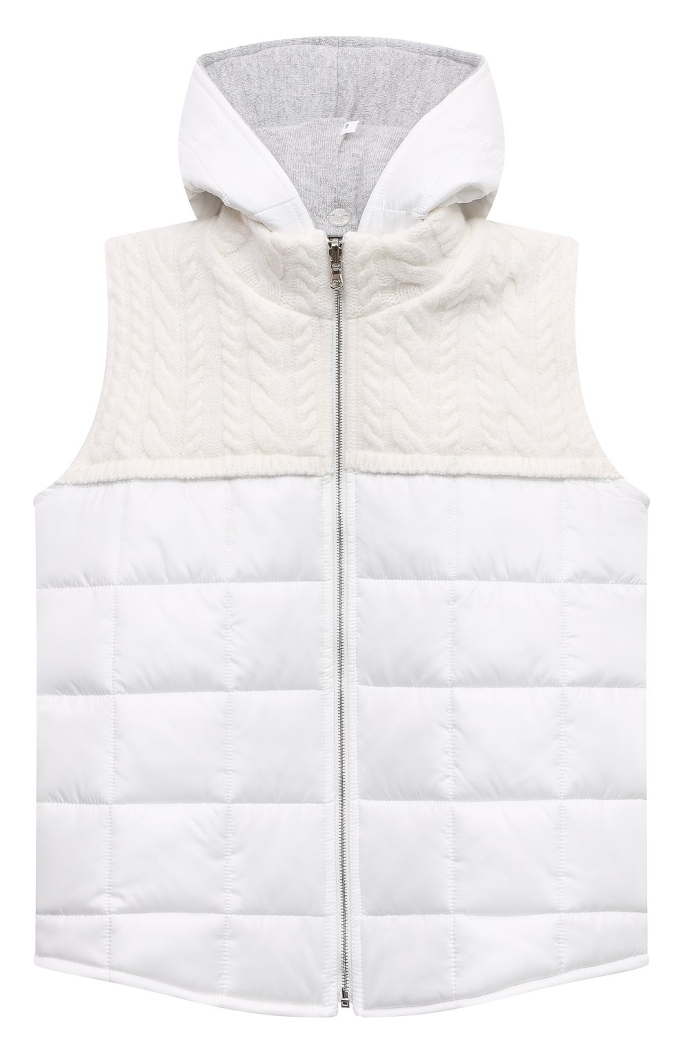 Утепленный жилет GIORGETTI CASHMERE белого цвета по цене 46250 руб., арт. MB1846/8A-14A, фото 1 Утепленный жилет GIORGETTI CASHMERE, арт. MB1846/8A-14A, фото 1