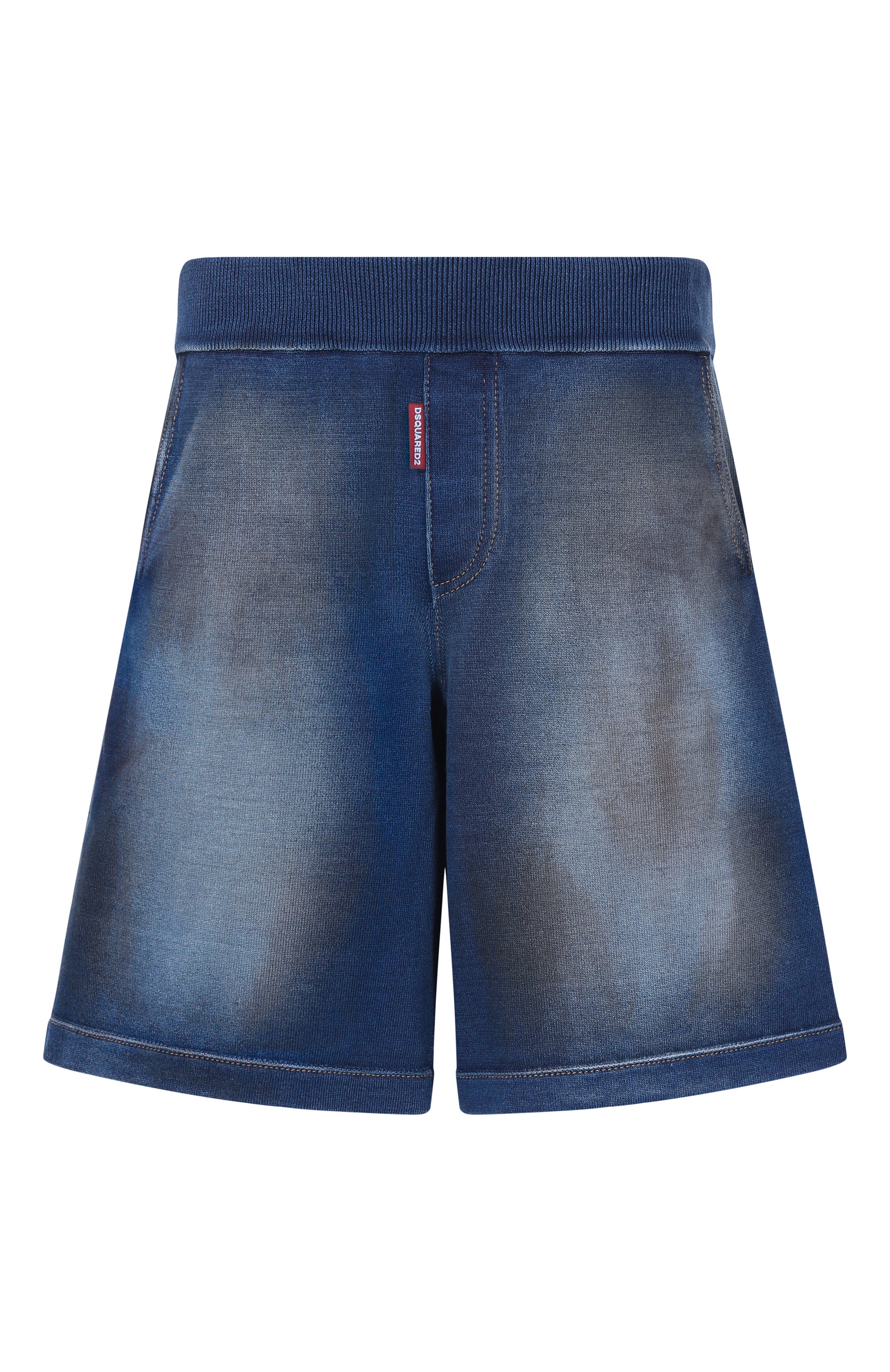 Хлопковые шорты DSQUARED2 синего цвета по цене 59350 руб., арт. S74KB1108/D13192, фото 1 Хлопковые шорты DSQUARED2, арт. S74KB1108/D13192, фото 1