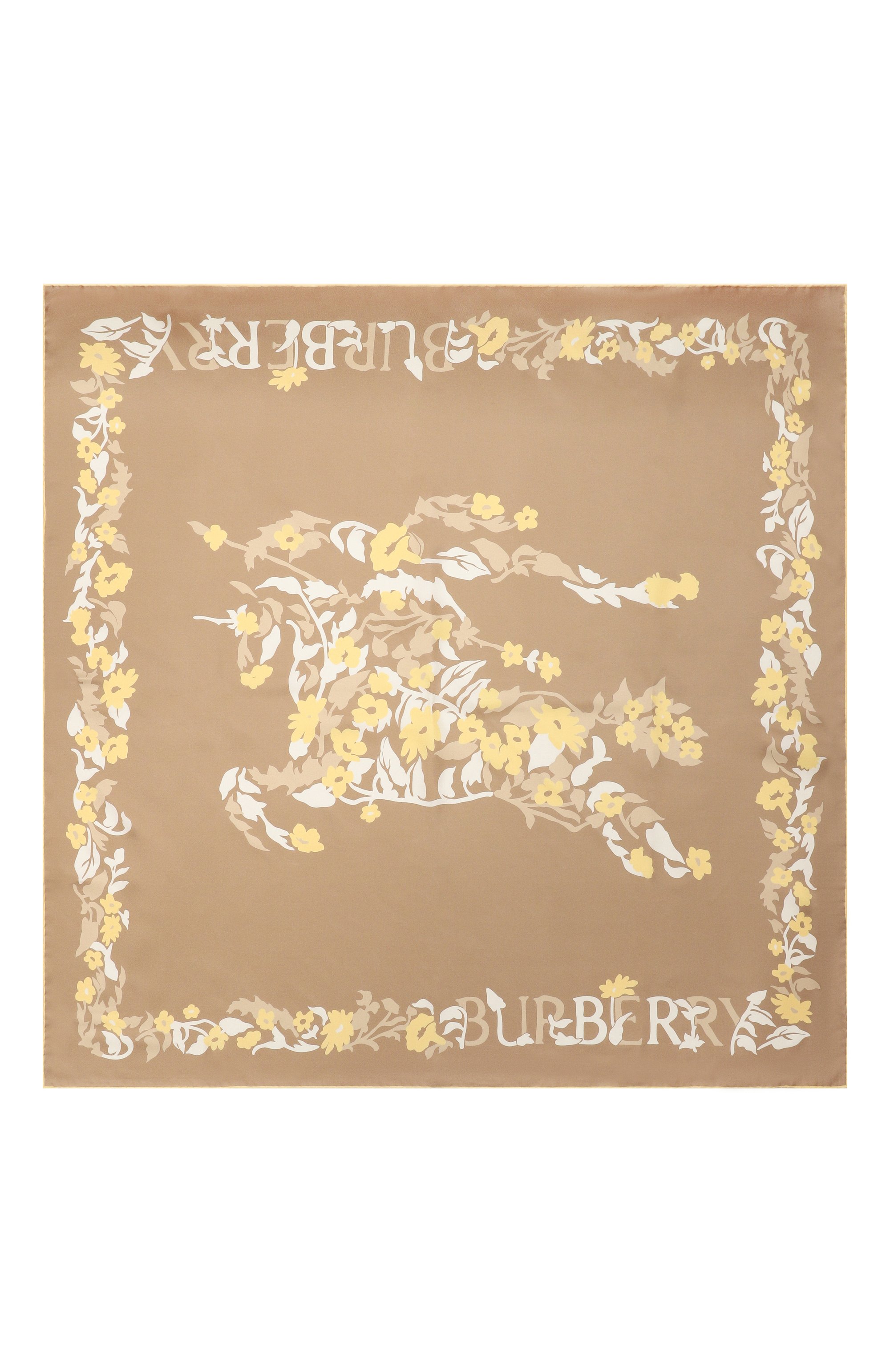 Шелковый платок BURBERRY бежевого цвета по цене 69300 руб., арт. 8125638, фото 4 Шелковый платок BURBERRY, арт. 8125638, фото 4
