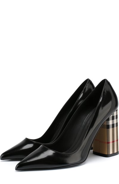 Лаковые туфли на устойчивом каблуке BURBERRY, арт. 4075695, фото 1